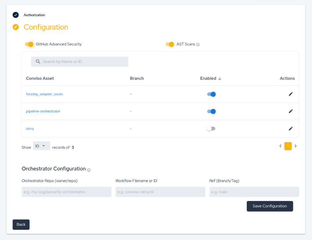 Orchestrator Configuration