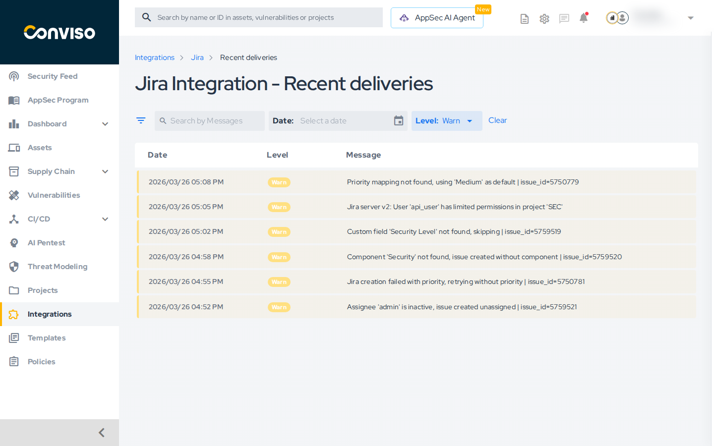 Step 3: Apply filters or use the search box to find specific log entries. img