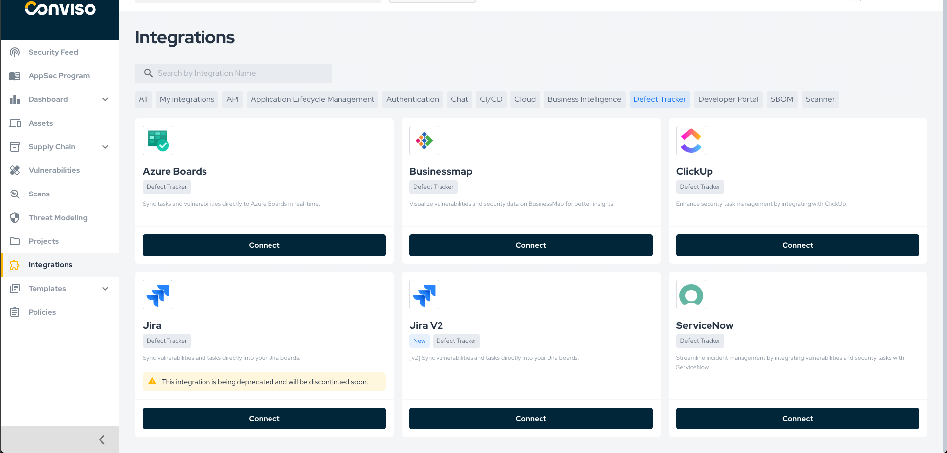 ServiceNow integration page img