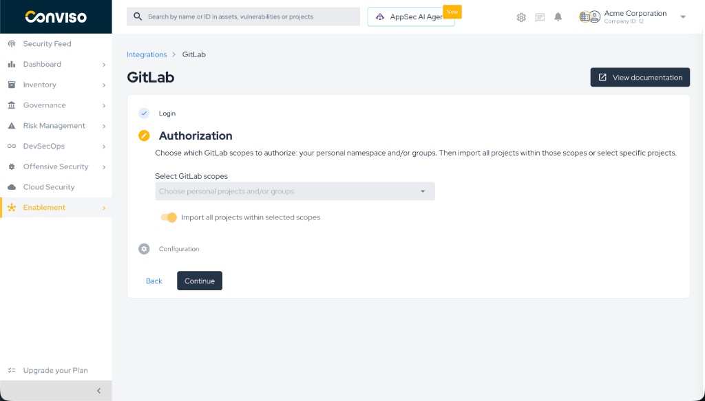 Step 3b: Import all projects toggle