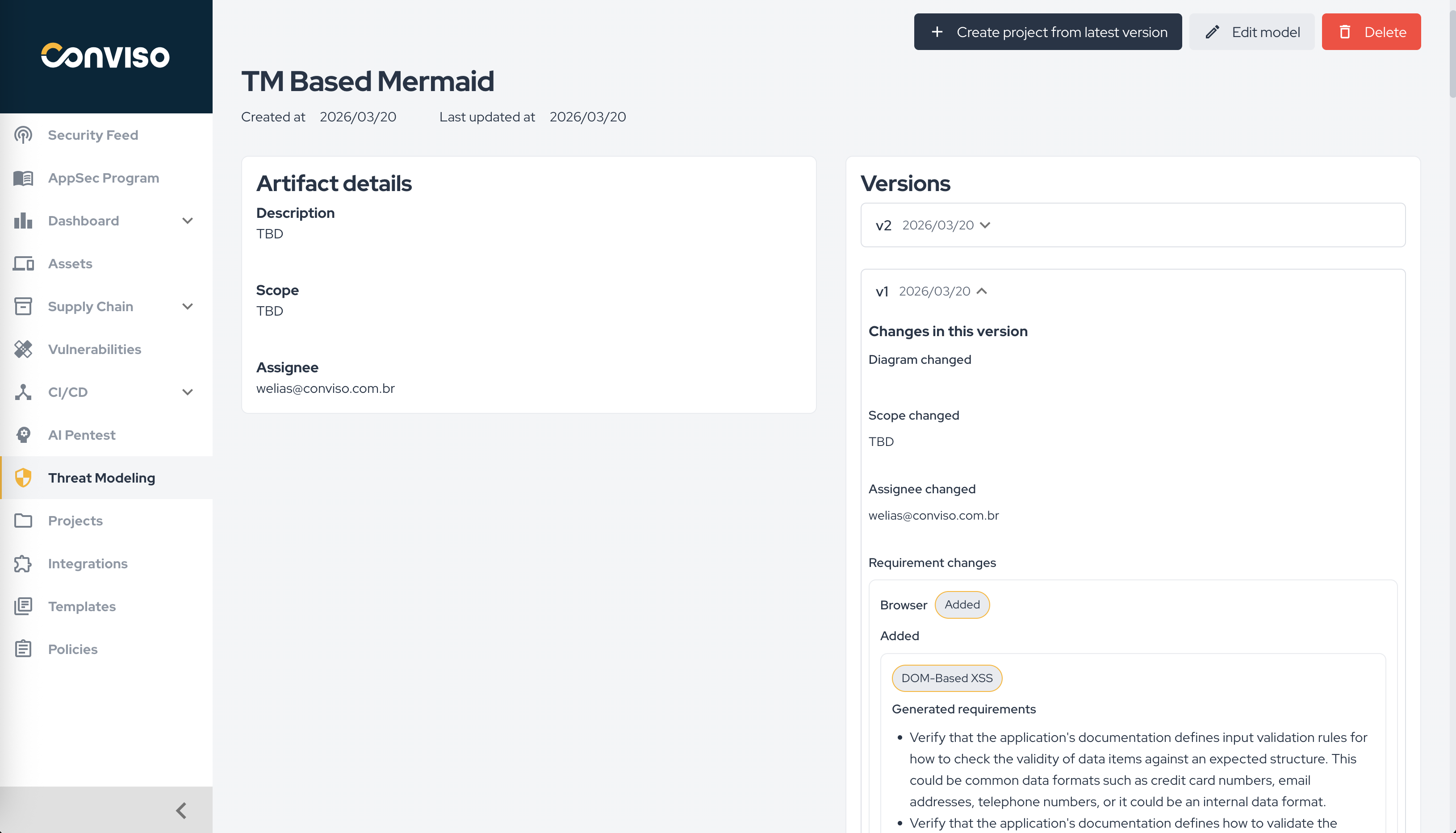 Threat Modeling Artefact