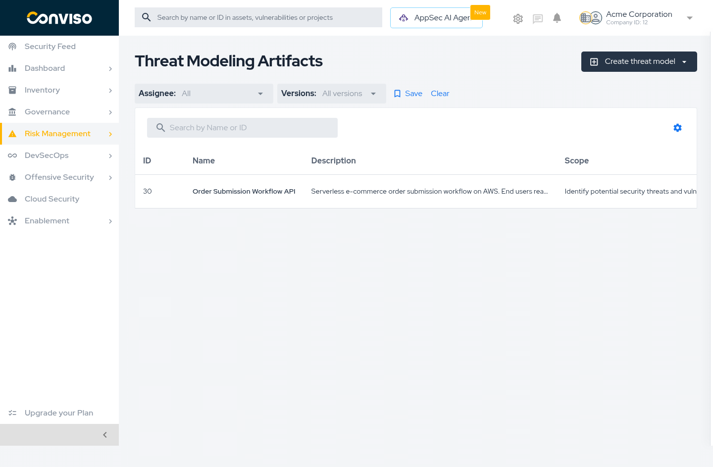 Step 1: Threat Modeling Artifacts list
